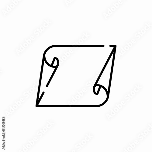 blank paper horizontal icon sign vector