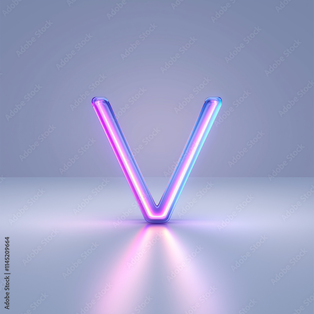 A Futuristic V with Holographic Surface Reflecting a New Dimension A Futuristic V with Holographic Surface Reflecting a New Dimension