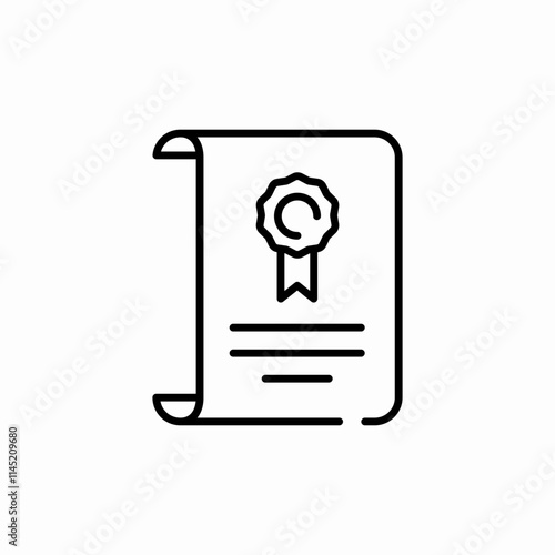 certificate diploma icon sign vector