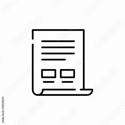 document file icon sign vector