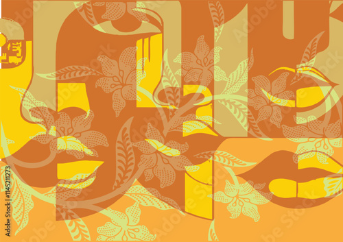 Mask etnic. Native decoration fabric. Vector tidy tribe banners set
