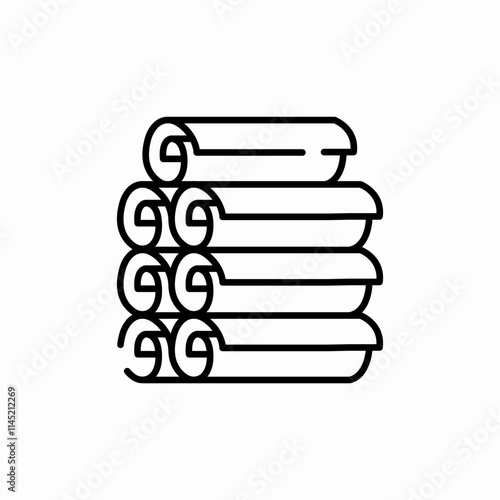 paper rolls icon sign vector