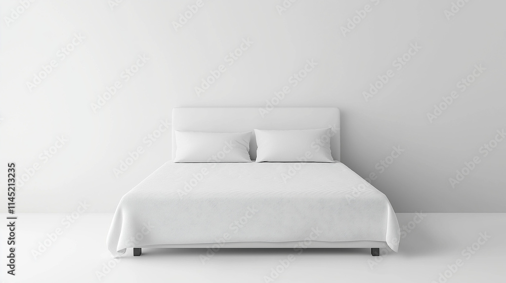 white mattress on bed on white room , background white mattress on bed on white room , background