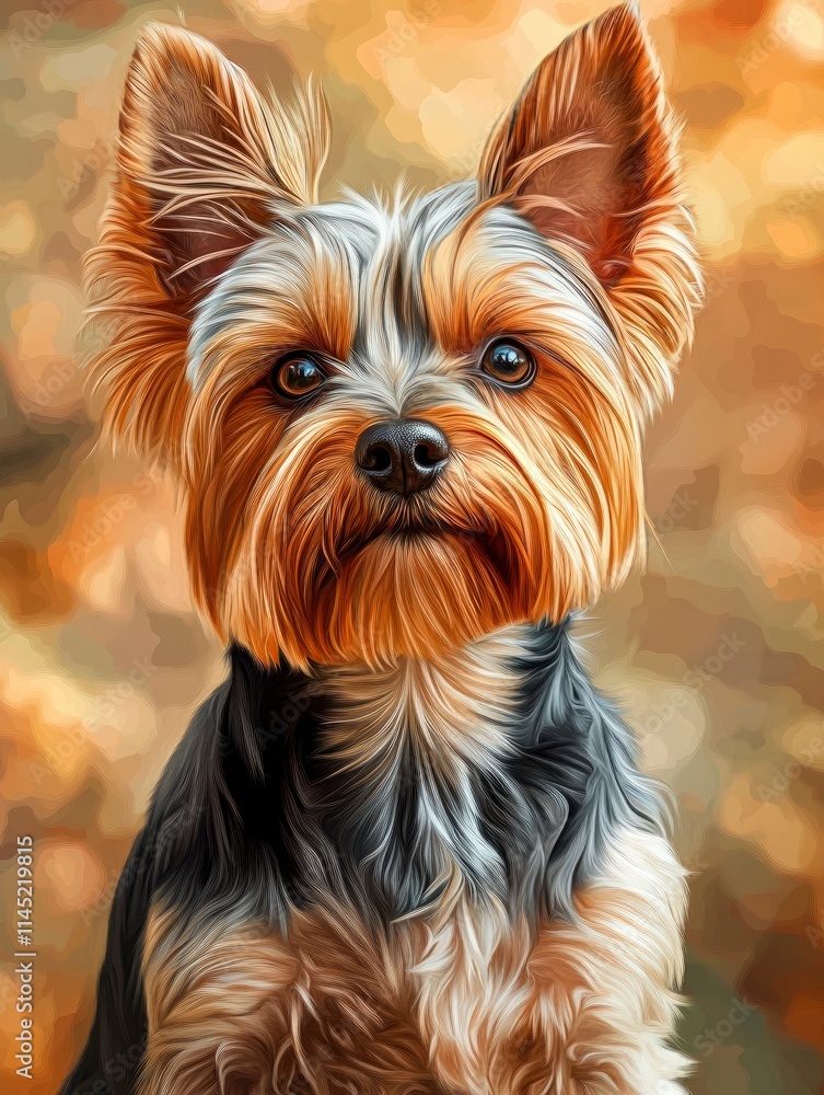 cute yorkshire terrier dog background, Poster design, realistic, HD, copy space cute yorkshire terrier dog background, Poster design, realistic, HD, copy space