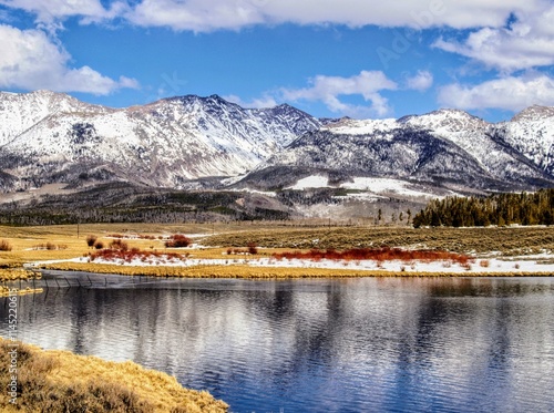 autumn to winter season change in the mountains of colorado