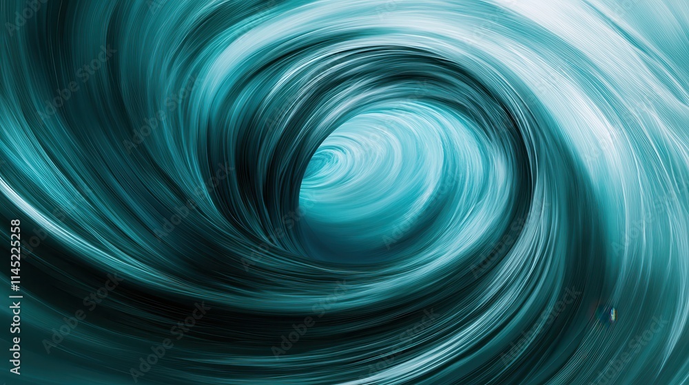 Abstract Teal Swirling Vortex Digital Art Abstract Teal Swirling Vortex Digital Art