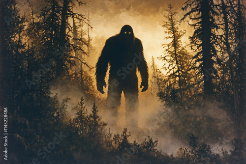 Bigfoot in a Sunlit Forest: Mysterious Encounter