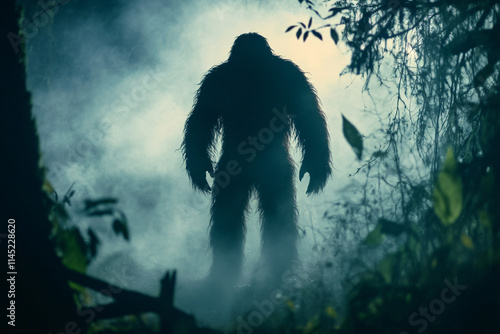 Bigfoot in a Sunlit Forest: Mysterious Encounter