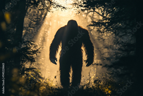 Bigfoot in a Sunlit Forest: Mysterious Encounter