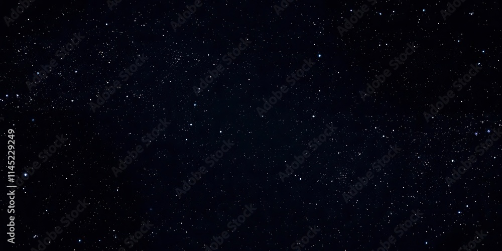 Obraz premium Starry night sky with twinkling stars on dark background, infinite, tranquil, nature