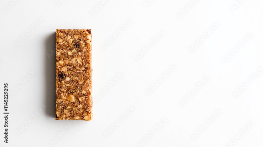 Ketogenic diet energy bar made with nuts and seeds on white background with copy space Ketogenic diet energy bar made with nuts and seeds on white background with copy space
