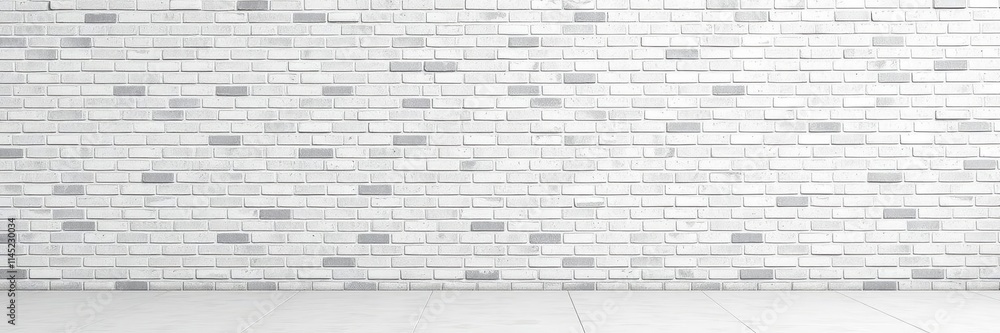 Fototapeta premium White brick wall background perfect for adding a touch of modern elegance to your design projects, clean, modern, texture