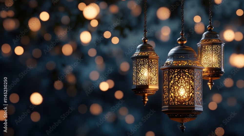 Illuminated Ramadan Lanterns: Festive Night Lights Illuminated Ramadan Lanterns: Festive Night Lights
