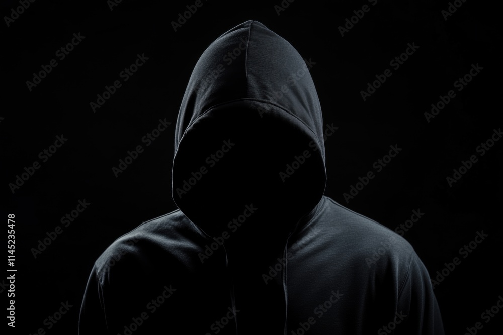 man in a hoodie on a dark background man in a hoodie on a dark background