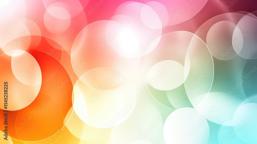 Colorful Abstract Background with Soft Bokeh and Light Circles Colorful Abstract Background with Soft Bokeh and Light Circles