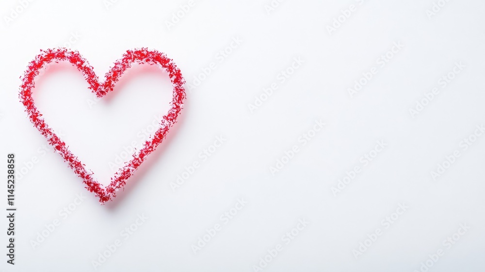 Heart Shape Made of Colorful Sugar Sprinkles on White Background Heart Shape Made of Colorful Sugar Sprinkles on White Background