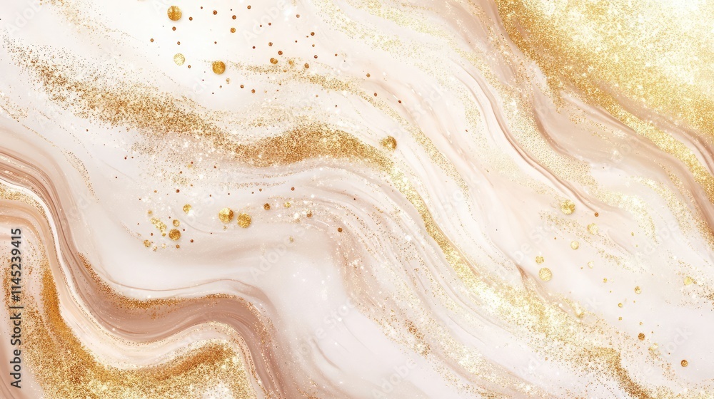 Elegant Abstract Background with Gold Glitter on White Texture Elegant Abstract Background with Gold Glitter on White Texture