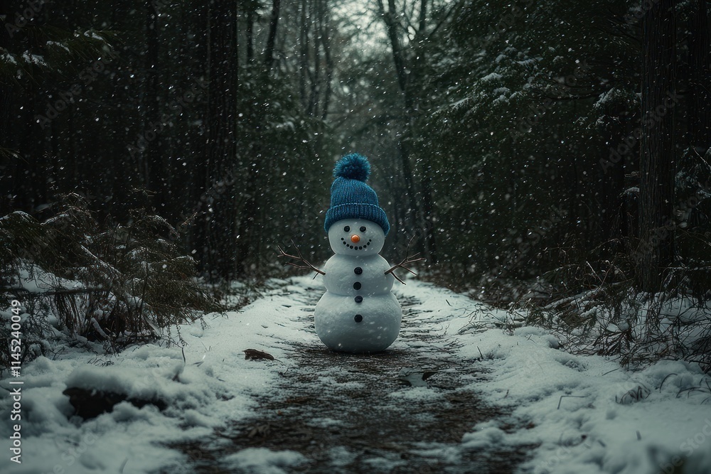 Fototapeta premium Snowy Forest Snowman