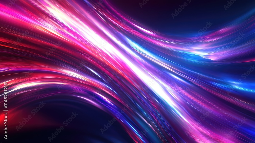 Fototapeta premium Colorful Abstract Light Waves in Motion for Creative Backgrounds
