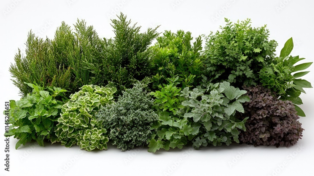 Assortment of fresh herbs and greens. Assortment of fresh herbs and greens.