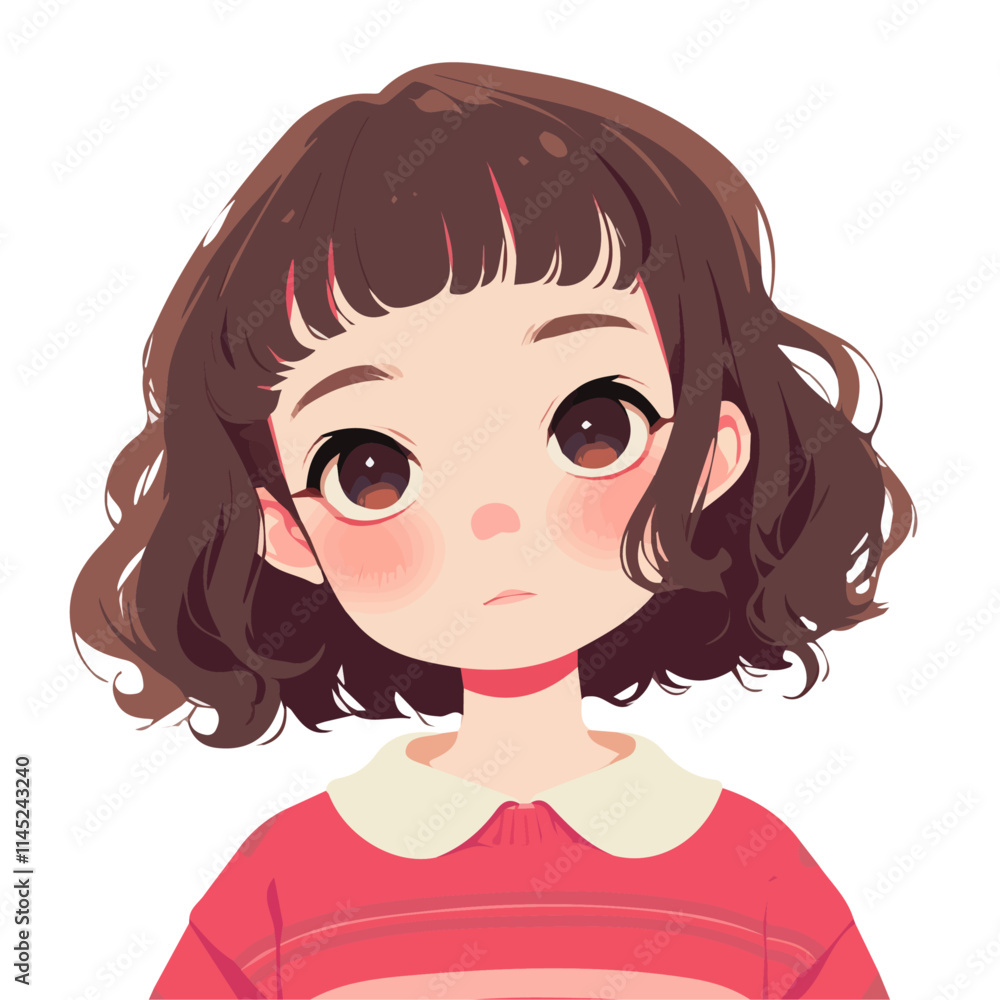 Curly Side Swept Hairstyle – Elegant and Voluminous Curly Hairstyle with Side Swept Look, Trendy Women’s Haircut, Glamorous and Chic Hair Vector Illustration
Curly Side Swept Hairstyle – Elegant and Voluminous Curly Hairstyle with Side Swept Look, Trendy Women’s Haircut, Glamorous and Chic Hair Vector Illustration