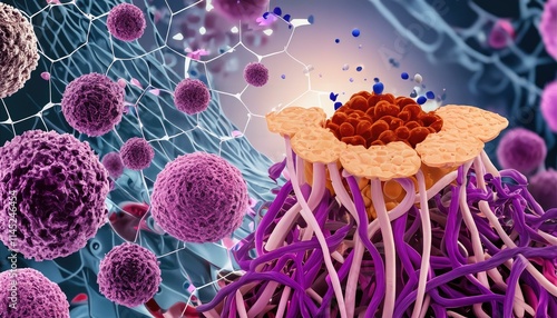 Exploring the Tumor Microenvironment Interactions Between Cancer Cells, TCells, and Nanoparticles in Cancer Therapy and Immune Response Modulation photo