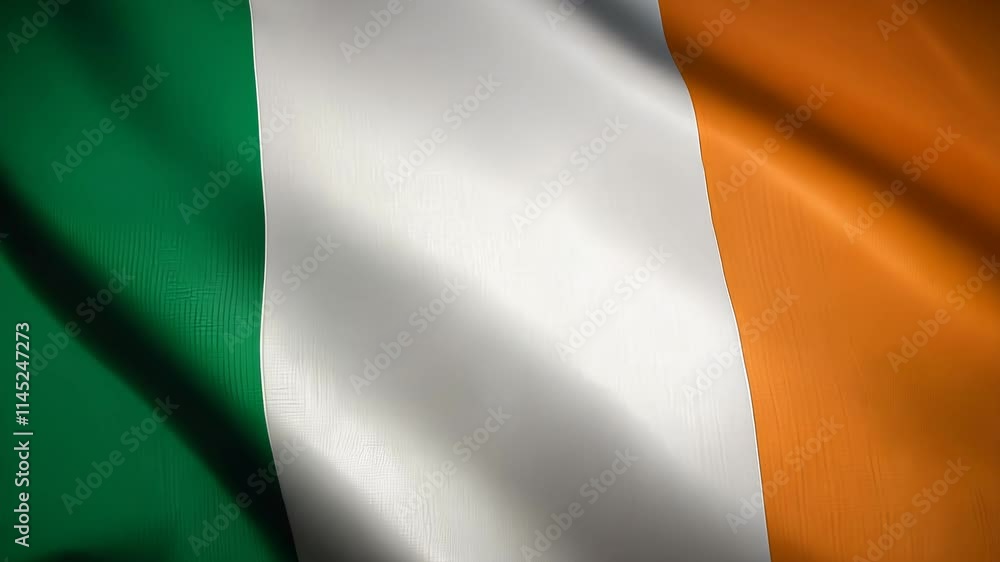 Close up to the Ireland flag waving. democracy, government, uk, slow, wallpaper, kingdom, satin, textile, vacations, voting, usa, three dimensional, motion, animation, cloudscape, curve, freedom Close up to the Ireland flag waving. democracy, government, uk, slow, wallpaper, kingdom, satin, textile, vacations, voting, usa, three dimensional, motion, animation, cloudscape, curve, freedom