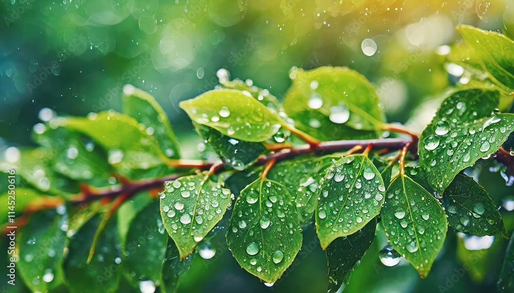 Captivating Water Drops on a Lush Green Leaf An Abstract Background Showcasing Natures Beauty and Refreshing Essence of Freshness, Juiciness, and Vibrant Life in Every Droplet Captivating Water Drops on a Lush Green Leaf An Abstract Background Showcasing Natures Beauty and Refreshing Essence of Freshness, Juiciness, and Vibrant Life in Every Droplet