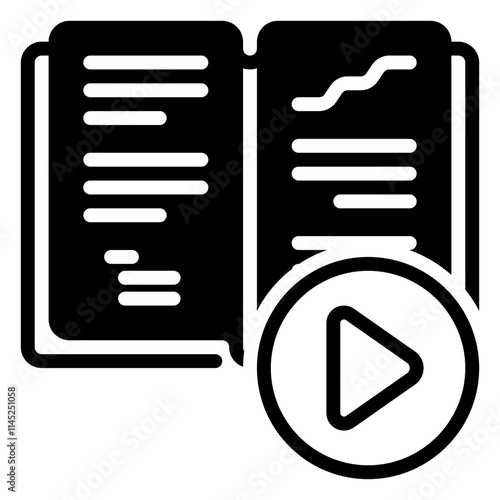 Tutorial icon, glyph icon style