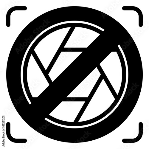 No Camera icon, glyph icon style