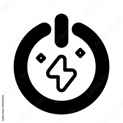 power icon, glyph icon style