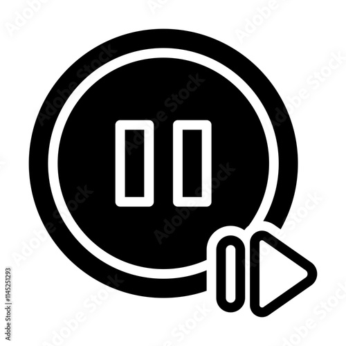 Pause icon, glyph icon style