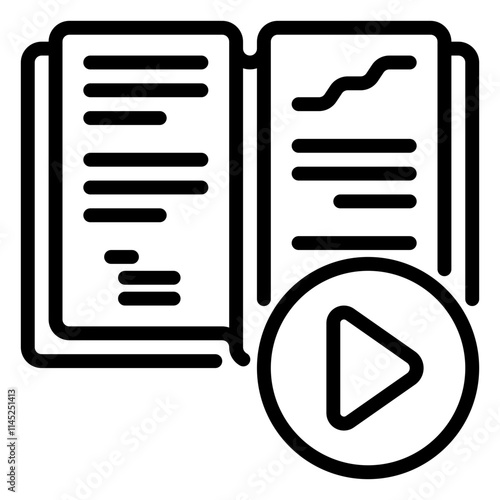Tutorial icon, line icon style