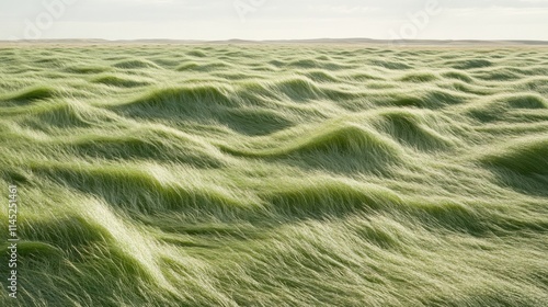 Paisaje grass verde ondulante naturaleza