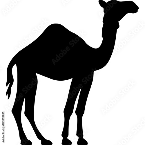 dromedary black silhouette vector logo
