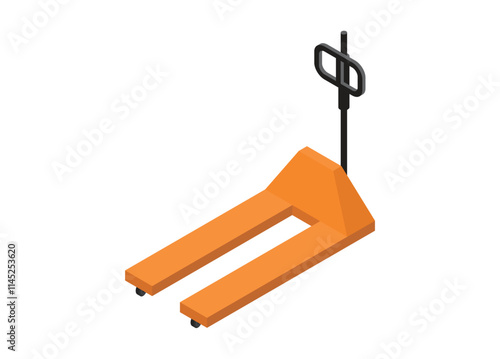 Pallet jack. Simple flat illustration.