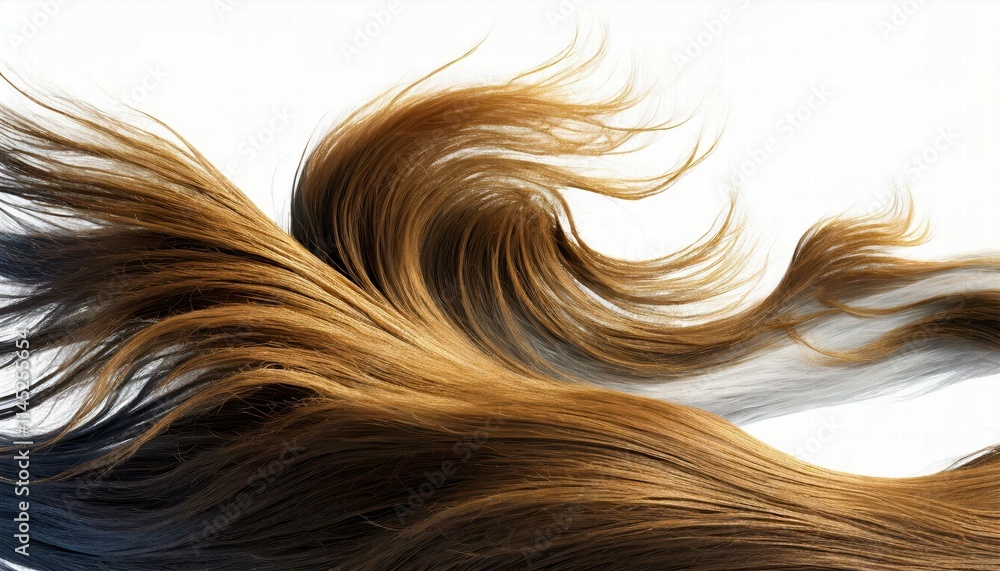 Stunning D Illustration of Windblown Long Wavy Hair on Isolated White Background Perfect for Fashion, Beauty, and Hair Design Concepts in Digital Renderings Stunning D Illustration of Windblown Long Wavy Hair on Isolated White Background Perfect for Fashion, Beauty, and Hair Design Concepts in Digital Renderings