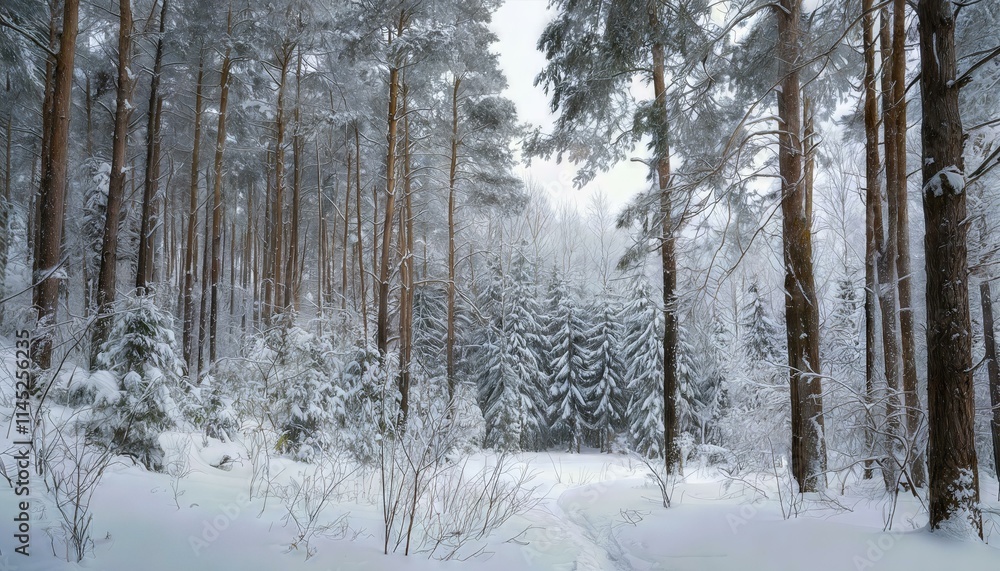 A Serene Winter Forest Blanketed in Snow Discover the Tranquility of Natures Beauty in a SnowCovered Landscape Surrounded by Majestic Trees and Peaceful Silence A Serene Winter Forest Blanketed in Snow Discover the Tranquility of Natures Beauty in a SnowCovered Landscape Surrounded by Majestic Trees and Peaceful Silence