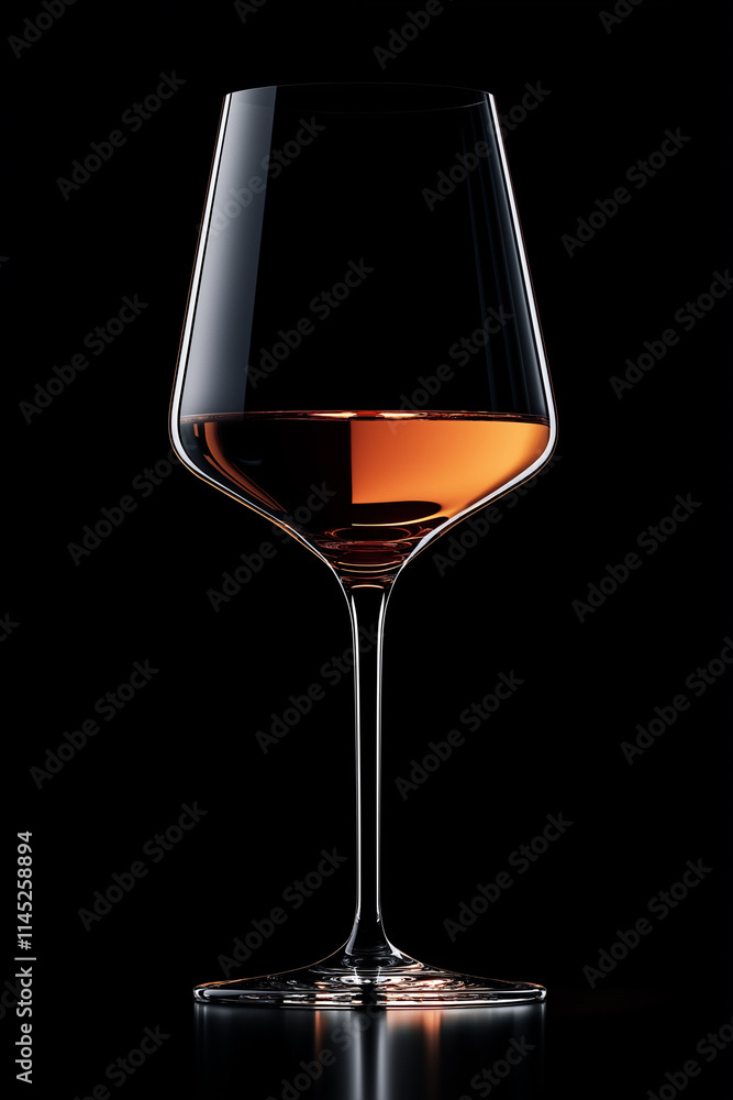 Delicate glass of red wine illuminated by candlelight, black-to-amber gradient background, elegant reflections on the glass and wine, warm atmosphere, high resolution capturing luxurious details. Delicate glass of red wine illuminated by candlelight, black-to-amber gradient background, elegant reflections on the glass and wine, warm atmosphere, high resolution capturing luxurious details.