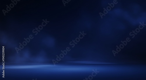 Dark smoky blue gradient background stage mist