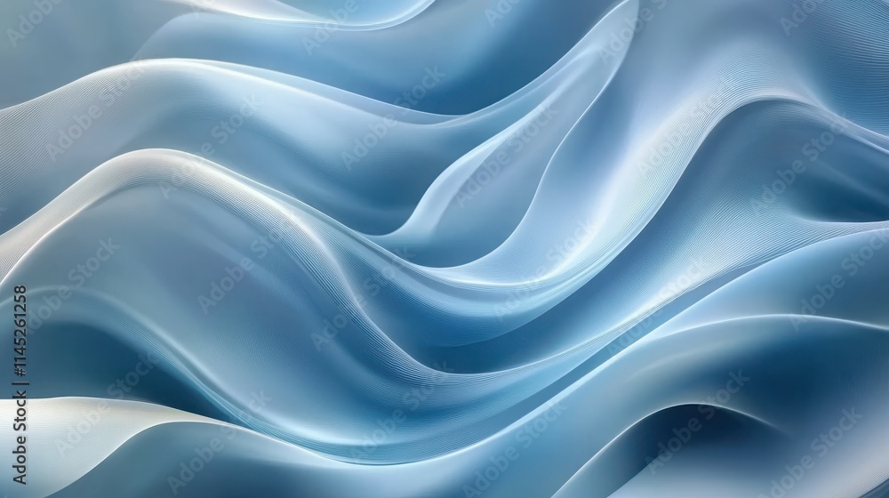 Fototapeta premium Abstract Blue Wave Pattern Design Background
