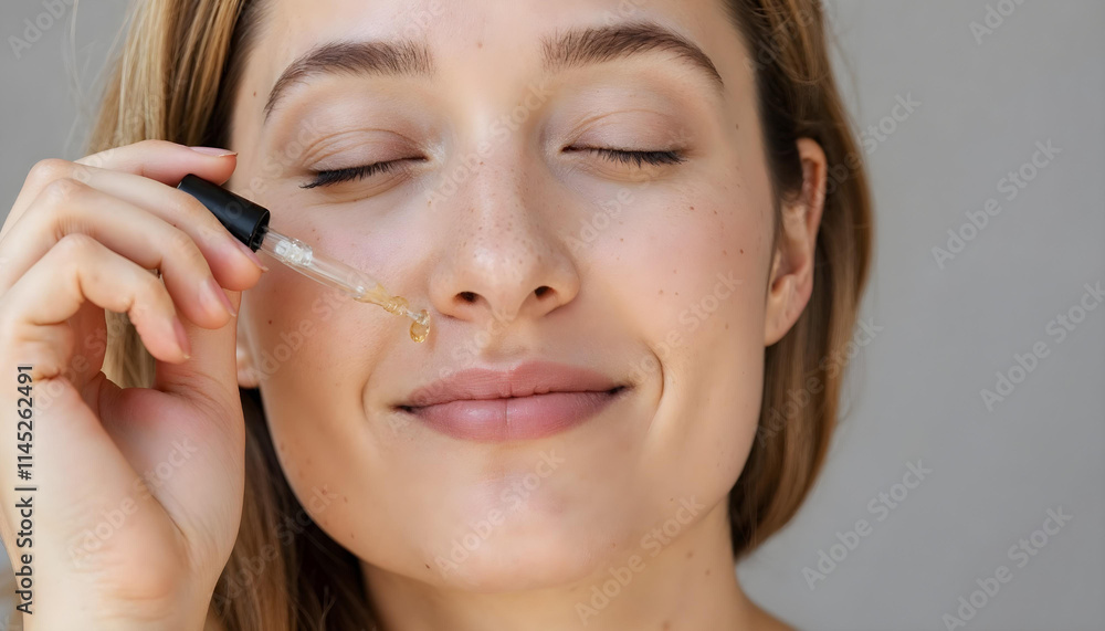 Holding Cosmetic Serum Pipette - Skin care product photo v3 Holding Cosmetic Serum Pipette - Skin care product photo v3