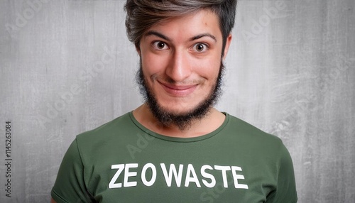 EcoFriendly Zero Waste TShirt with Central Logo Sustainable Fashion Choice for a Greener Planet, Perfect for Everyday Wear, Casual Outings, and EcoConscious Individuals photo