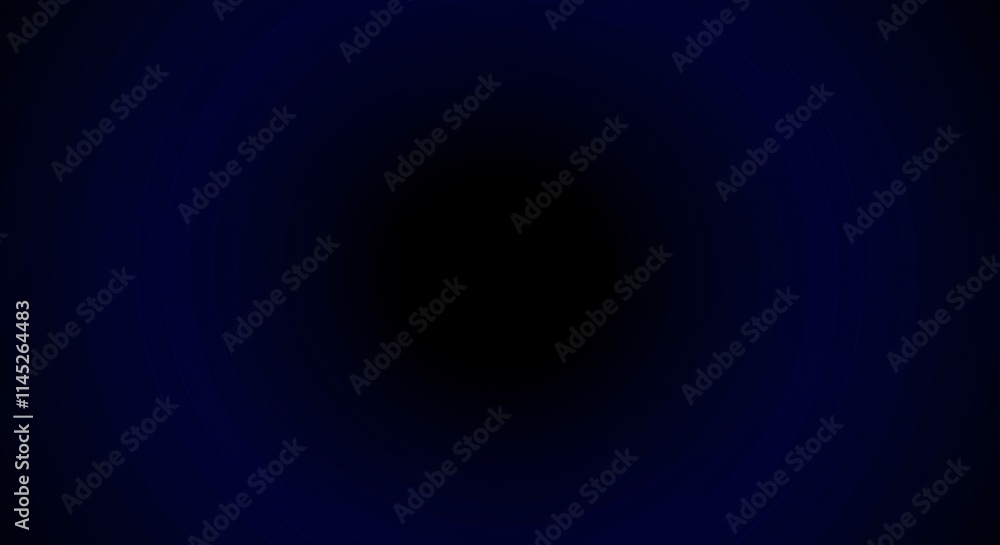 Dark blue abstract background. Circular concentric lines with a gradient pattern. Geometric design. Dark blue abstract background. Circular concentric lines with a gradient pattern. Geometric design.