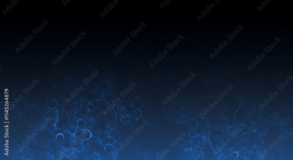 Fototapeta premium Dark mysterious blue abstract background with glowing network texture, concept for digital technology, business innovation and corporate communication