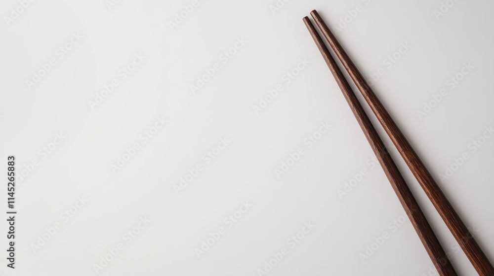 Palillos de madera sobre fondo blanco Palillos de madera sobre fondo blanco