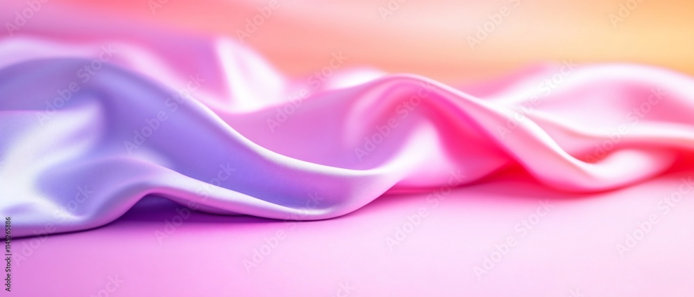 Fototapeta premium Soft, flowing fabric in pastel colors creates a serene ambiance.