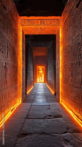 inside the pyramids of egypt with copy space vertically 9:16 photo