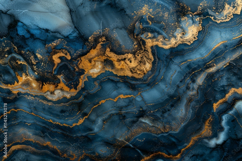 Image of Navy blue dark marble pattern with golden veins. Texture for background usage Image of Navy blue dark marble pattern with golden veins. Texture for background usage