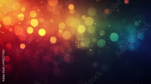 Abstract Colorful Bokeh Background With Sparkles